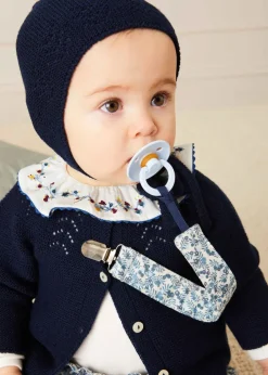 Knitwear & Cardigans | Knitwear & Cardigans | Pepa London Openwork Cardigan in Navy (6mths-10yrs)
