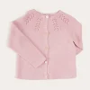 Knitwear & Cardigans | Knitwear & Cardigans | Pepa London Openwork Cotton Cardigan in Pink (6mths-10yrs)