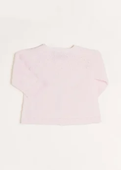 Knitwear & Cardigans | Pepa London Openwork Detail Baby Cardigan in Pink (1-12mths)