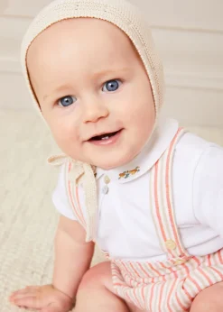 Bonnets & Booties | Knitwear & Cardigans | Pepa London Openwork Knitted Bonnet in Beige(S-L)