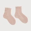 Socks & Tights | Socks & Tights | Pepa London Openwork short socks - Dusty Pink (0mths-10yrs)