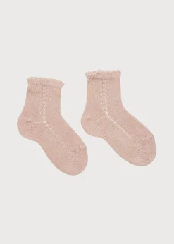 Socks & Tights | Socks & Tights | Pepa London Openwork short socks - Dusty Pink (0mths-10yrs)