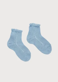 Socks & Tights | Socks & Tights | Pepa London Openwork short socks - Light blue (0mths-6yrs)