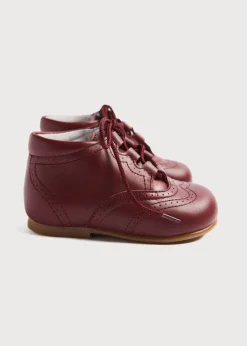 Boots | Boots | Pepa London Oxford Baby Booties in Burgundy (20-26EU)
