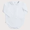 Tops & Bodysuits | Bodysuits & Baby Grows | Pepa London Peter Pan Collar Bodysuit in White (0mths-3yrs)