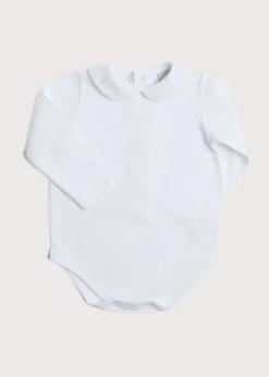 Tops & Bodysuits | Bodysuits & Baby Grows | Pepa London Peter Pan Collar Bodysuit in White (0mths-3yrs)