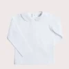 Tops & Shirts | Tops & Bodysuits | Pepa London Peter Pan Collar Long Sleeve Top in White (2-5yrs)