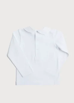Tops & Shirts | Tops & Bodysuits | Pepa London Peter Pan Collar Long Sleeve Top in White (2-5yrs)