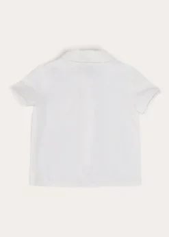 Tops & Shirts | Shirts | Pepa London Peter Pan Collar Trim Detail Short Sleeve Shirt in White (12mths-5yrs)