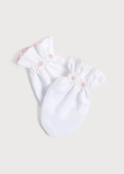Bonnets, Booties & Mittens | First Outfits | Pepa London Pink Hand Smocked Mittens