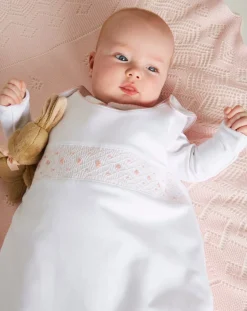 Nightwear | Towels, Blankets & Sleeping Bags | Pepa London Pink Hand Smocked Sleeping Bag (3-18mths)