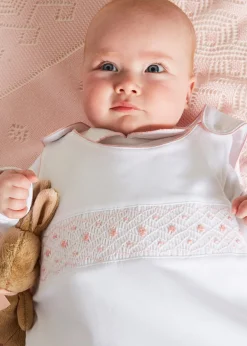 Nightwear | Towels, Blankets & Sleeping Bags | Pepa London Pink Hand Smocked Sleeping Bag (3-18mths)