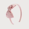 Hair Accessories | Gifting | Pepa London Pink Linen Big Bow Hairband