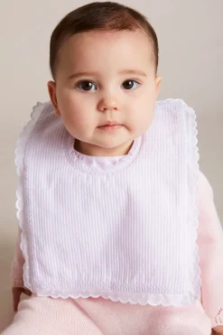 Bibs | Bibs | Pepa London Pink Striped Cotton Bib