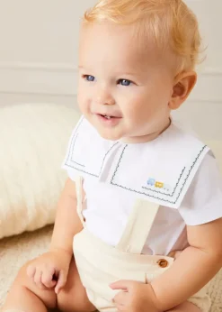 Bloomers, Shorts & Trousers | Bloomers & Pants | Pepa London Plain Bloomers With Braces in White (6mths-2yrs)