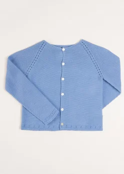 Knitwear & Cardigans | Knitwear & Cardigans | Pepa London Plain Cardigan in Blue (6mths-10yrs)