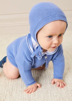 Knitwear & Cardigans | Knitwear & Cardigans | Pepa London Plain Cardigan in Blue (6mths-10yrs)