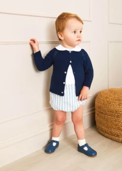 Knitwear & Cardigans | Knitwear & Cardigans | Pepa London Plain Cardigan in Navy (6mths-10yrs)