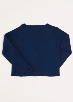 Knitwear & Cardigans | Knitwear & Cardigans | Pepa London Plain Cardigan in Navy (6mths-10yrs)