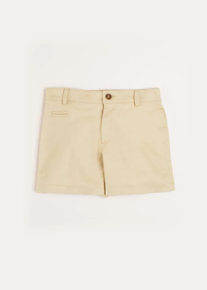 Shorts & Trousers | Pepa London Plain Chino Shorts in Camel (4-10yrs)
