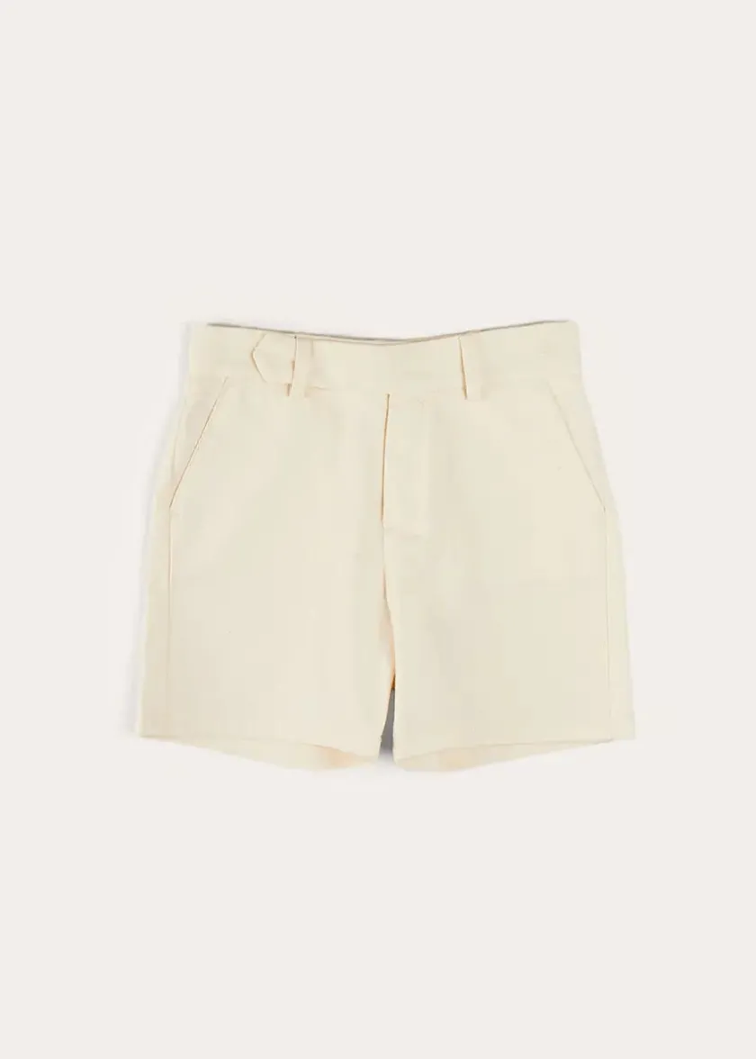 Shorts & Trousers | Pepa London Plain Cotton Shorts in White (4-10yrs)