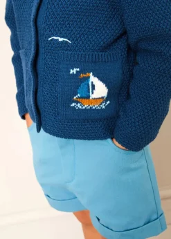 Shorts & Trousers | Bloomers, Shorts & Trousers | Pepa London Plain Elasticated Shorts in Blue (12mths-4yrs)
