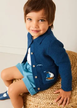 Shorts & Trousers | Bloomers, Shorts & Trousers | Pepa London Plain Elasticated Shorts in Blue (12mths-4yrs)