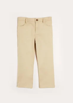 Shorts & Trousers | Pepa London Plain Five Pocket Chino Trousers in Camel (4-10yrs)