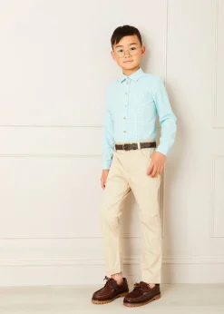 Shorts & Trousers | Pepa London Plain Five Pocket Chino Trousers in Camel (4-10yrs)