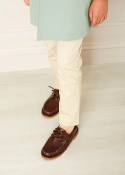 Shorts & Trousers | Pepa London Plain Five Pocket Chino Trousers in Camel (4-10yrs)