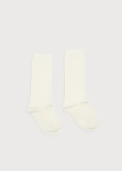 Socks | Socks & Tights | Pepa London Plain high socks - Cream (0mths-10yrs)