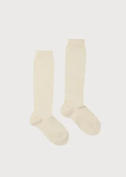 Socks | Socks & Tights | Pepa London Plain high socks - Sand (0mths-10yrs)