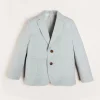 Coats & Jackets | Pepa London Plain Light Linen Blazer in Blue (4-10yrs)