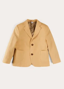 Coats & Jackets | Pepa London Plain Light Linen Blazer in Beige (4-10yrs)