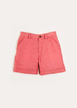 Shorts & Trousers | Pepa London Plain Linen Shorts in Red (4-10yrs)