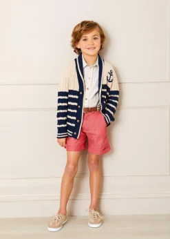 Shorts & Trousers | Pepa London Plain Linen Shorts in Red (4-10yrs)
