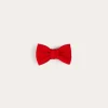 Hair Accessories | Hair Accessories | Pepa London Plain Linen Small Bow Hair Clip in Red