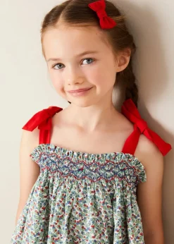 Hair Accessories | Hair Accessories | Pepa London Plain Linen Small Bow Hair Clip in Red