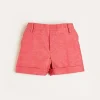 Shorts & Trousers | Bloomers, Shorts & Trousers | Pepa London Plain Linen Toddler Shorts in Red (12mths-4yrs)
