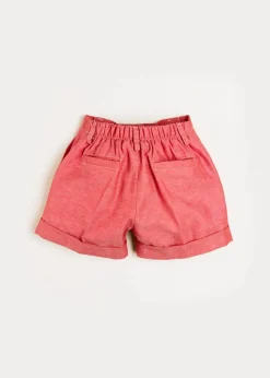 Shorts & Trousers | Bloomers, Shorts & Trousers | Pepa London Plain Linen Toddler Shorts in Red (12mths-4yrs)