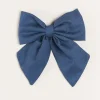 Hair Accessories | Hair Accessories | Pepa London Plain Long Bow Clip in Royal Blue