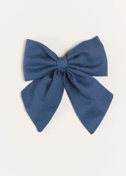 Hair Accessories | Hair Accessories | Pepa London Plain Long Bow Clip in Royal Blue