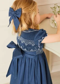Hair Accessories | Hair Accessories | Pepa London Plain Long Bow Clip in Royal Blue