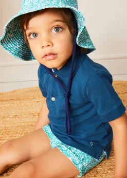 Tops & Shirts | Pepa London Plain Short Sleeve Polo Shirt in Navy (2-10yrs)