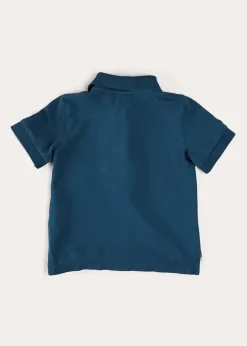 Tops & Shirts | Pepa London Plain Short Sleeve Polo Shirt in Navy (2-10yrs)