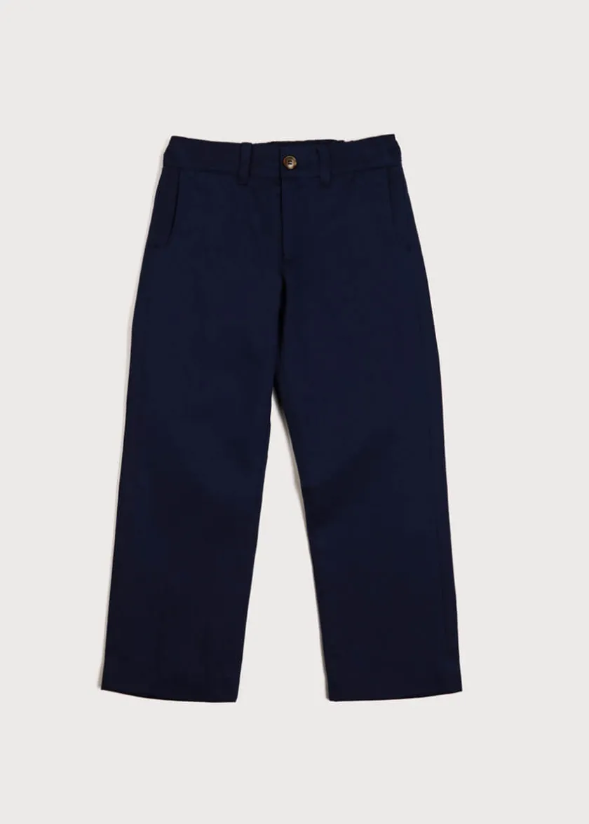 Shorts & Trousers | Pepa London Pocket Detail Chino Trousers in Navy (4-10yrs)