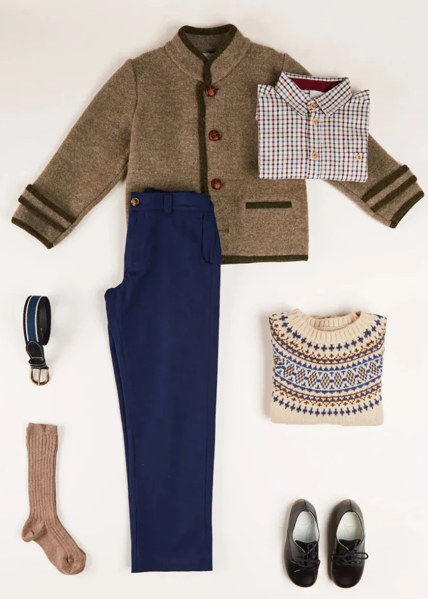 Shorts & Trousers | Pepa London Pocket Detail Chino Trousers in Navy (4-10yrs)