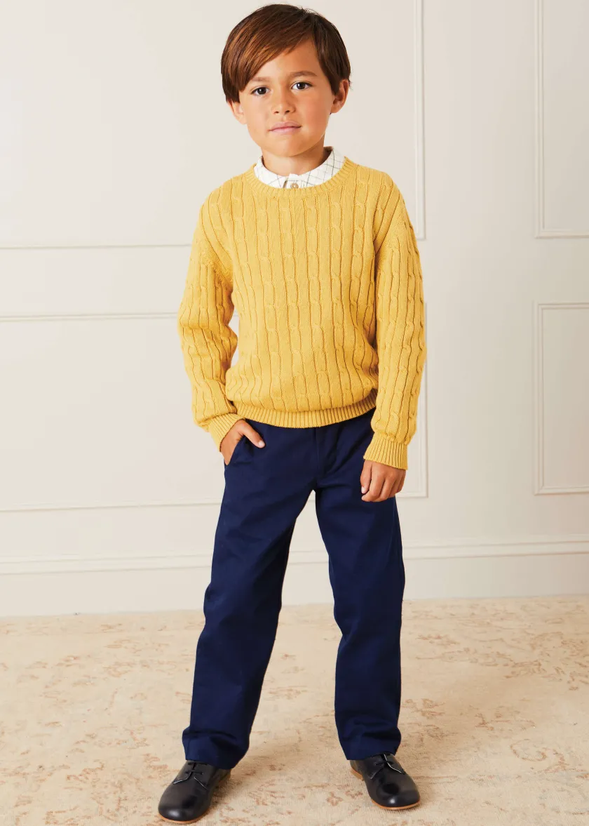 Shorts & Trousers | Pepa London Pocket Detail Chino Trousers in Navy (4-10yrs)