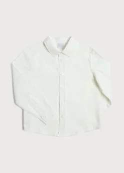 Tops & Shirts | Pepa London Polo Collar Long Sleeve Oxford Shirt in White (4-10yrs)