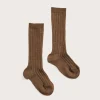 Socks | Socks & Tights | Pepa London Ribbed Knee Socks in Chocolate Brown (0mths-10yrs)